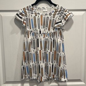 Pencil bell sleeved dress